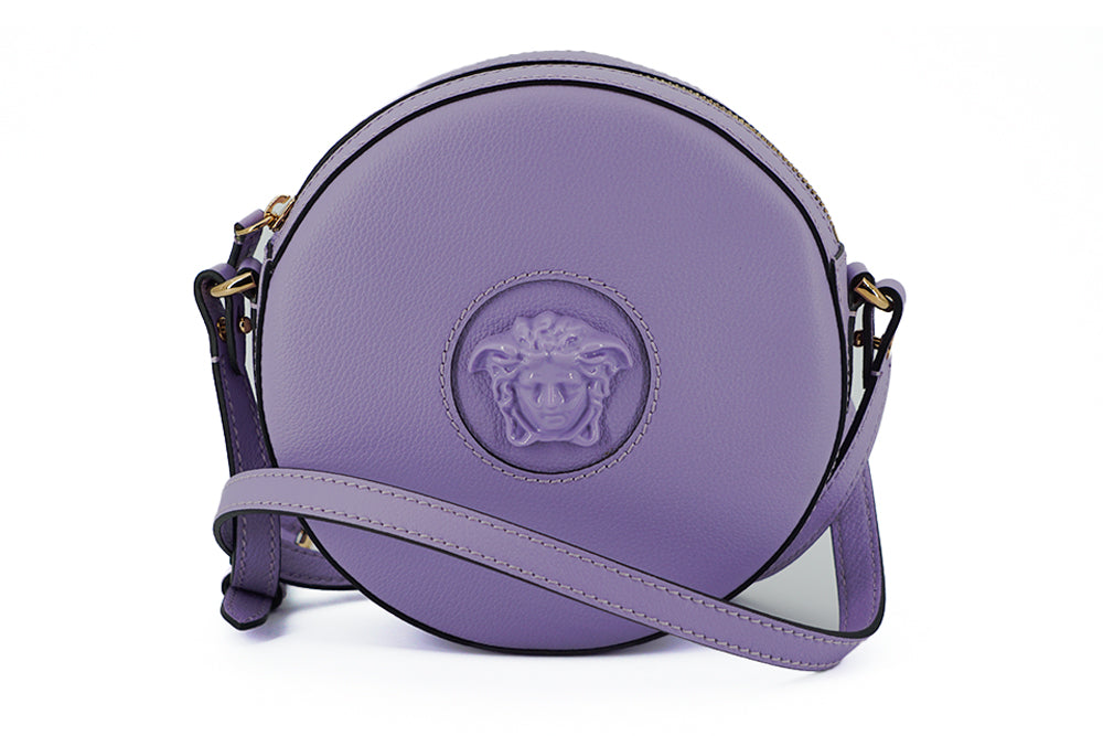 Versace Elegant purple round shoulder bag